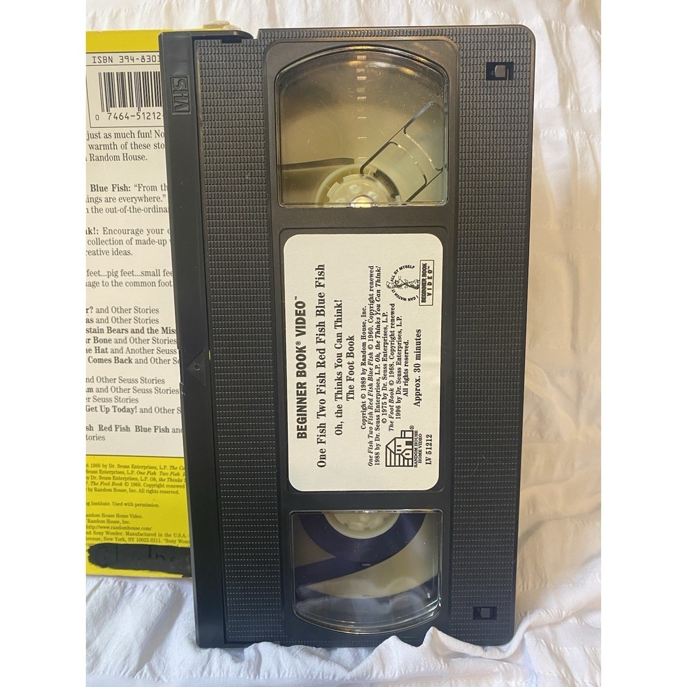 Dr.Seuss One Fish, Two Fish, Red Fish, Blue Fish VHS Tape - Picture 4 of 5